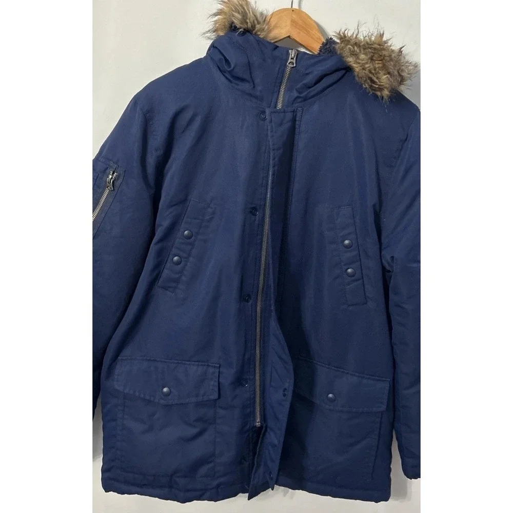 Boys Ralph Lauren Polo Water Resistant‎ Down Parka Blue Sz XL 18-20